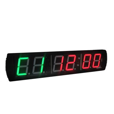 China Multifunctional 6 Digital 4 Inches LED Interval Wall Clock Gym Timer for sale