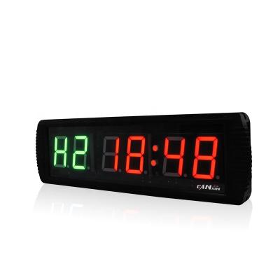 China [Ganxin] Multifunctional Digit 6 3 Inch Workout Timer Electronic Digital Interval Clock Led Crossfit Wall Timer for sale