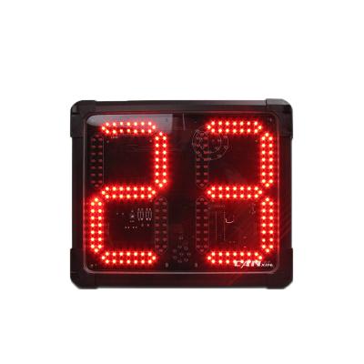 China Ganxin 8 Inch 2 Digits Waterproof Led Red Square Brightness Waterproof Led Counter Clock for sale