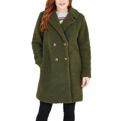 China 2023 popular classic anti-shrink slimming green women's coat with tassels winter fashion simple elegant atmospheric women's coat for sale