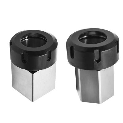 China Factory Square 1pcs/Bushing Chuck Seat of Hex ER25 ER32 ER40 Chuck Block Hard Steel Spring for CNC Lathe Engraving Machine for sale