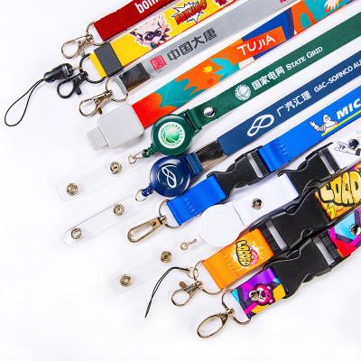 China Cheap Custom Printed Neck Lanyard With Polyester Logo From Free Sample Promotional Polyester Lanyards Manufacturer for sale