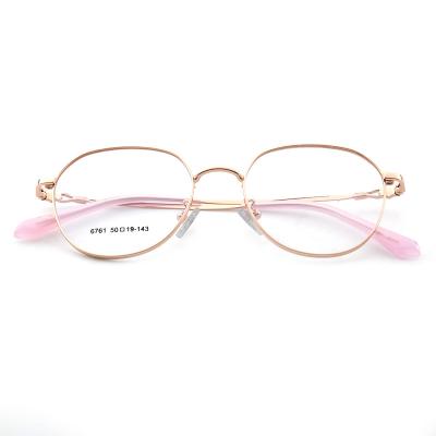 China Vintage Round Metal Glass Optical Frames Reading Glass Eyewear Frames Women Glasses for sale