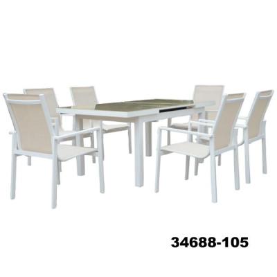 China Contemporary High Quality Aluminum Tube Dining Set 34688-105 for sale