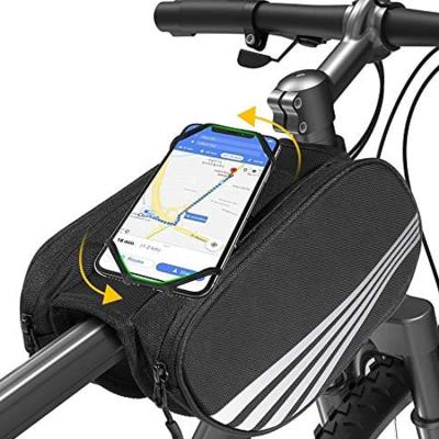 China Universal Bike Phone Bag Bicycle Frame Bag For Handlebar Travel Bicycle Recycling Rainproof Bag for sale