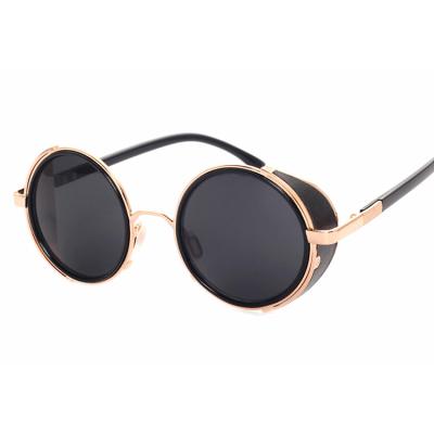 China Fashion Sunglasses 401 Unique Logo Custom Metal Guaranteed Punk Sunglasses Ladies Summer Sun Glasses Quality for sale