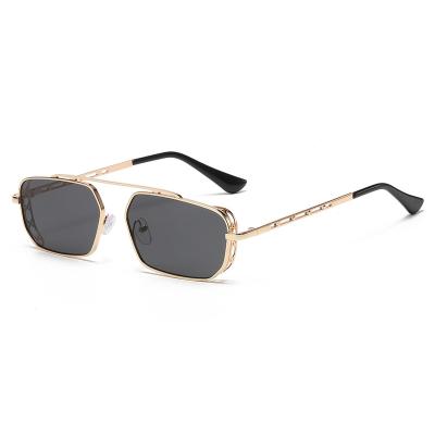 China 2022 Fashion Sunglasses Hollowed Out Metal Frame Women Sunglasses UV400 Protection Square Custom Made Men 3550 Glass Sun Glasses for sale