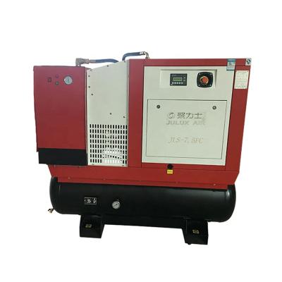 China Low noise 15KW 20HP screw air compressor with 500L air tank and drier lubricated inside for sale