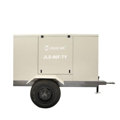 China Big Lubricated Julux Tractor Mounted 90KW 125 HP 13Bar Double Screw Air Compressors For Indusry Mine for sale