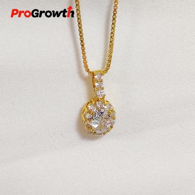 China FASHIONABLE Zircon Pendant Gold Plated Inlaid Head Stone Round PB100001WG for sale