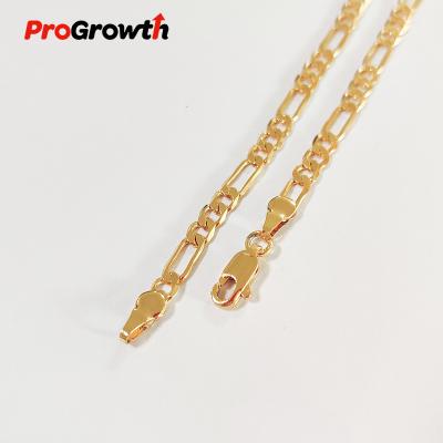 China FASHIONABLE Necklace FIGARO CHAIN ​​Restraint Chain Titanium Gold Plated Brass Jewelry Trendy Ornaments NB00010WC for sale