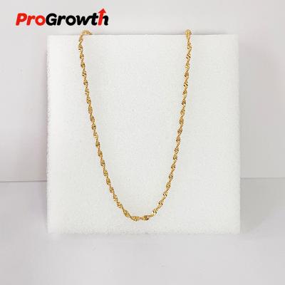 China CLASSIC New Arrival Water-wave Chain Water Ripple Chain Titanium Gold Plated Brass Jewelry Ornaments NB00003TG for sale