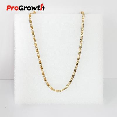 China New Arrival CLASSIC Titanium Necklace Disc Chain Pole Flattened Gold Plated Brass Jewelry Trendy Ornaments NB00007TG for sale