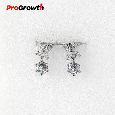 China FASHIONABLE Hot Selling White Personalized Earrings Gold Plating Jewelry Gift EB20046WP Good Side Ear Cross Dangle Decoration for sale