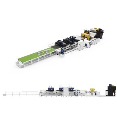 중국 7500mm*1700mm 처리 너비 수면 냉각 및 ±0.03mm 위치 정밀도를 갖춘 멀티 빔 와일딩 레이저 기계 판매용