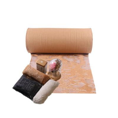 China Impact Resistance Custom Size 100m Honeycomb Cushion Roll Brown Honeycomb Kraft Wrapping Paper Paper for sale