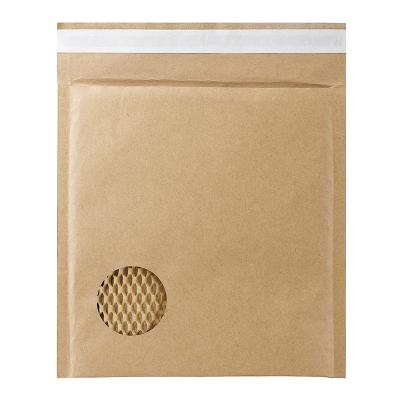 China Shock Resistance OEM Recycled Honeycomb Kraft Paper Honeycomb Padded Envelope Mailer Mailer Bag for sale