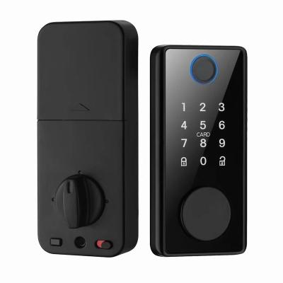 China Full Automatic 304 Stainless Steel American Standard Smart Lock Password IC Card Fingerprint Anti-theft Key Office Wooden Door Anti-theft Fingerprint for sale