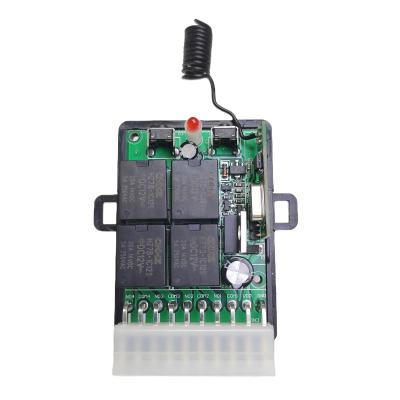 China 433Mhz Automatic Receiver 433Mhz RF Transmitters Module 4 Channel Relay 12V Lightweight Wireless Remote Control Switch for sale