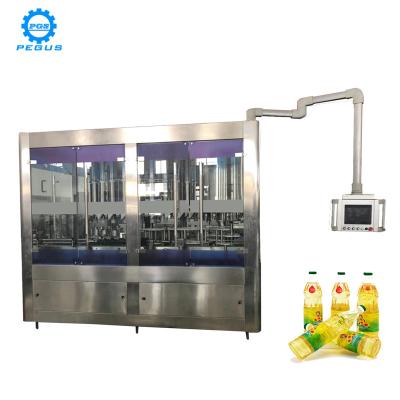 China Servo Food Piston Control Peanut Oil Filling Line For PET Bottle Oil Filling Machine for sale