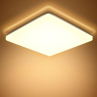 China Modern EU 3000K LED Flush Mount Lamp Warm White 3000k Round Led Ceiling Plastic Led Light For Home Celling Light for sale