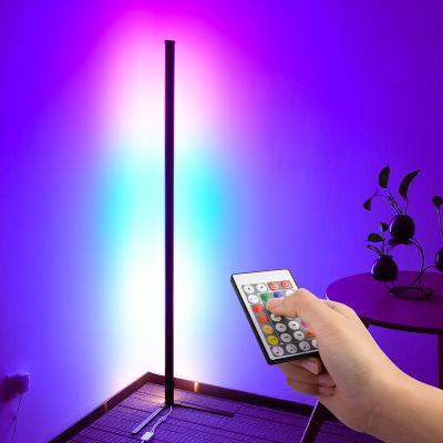 China Modern design 3cct colorful dimmable ambient reading floor lamp with remote control for bedroom living room for sale