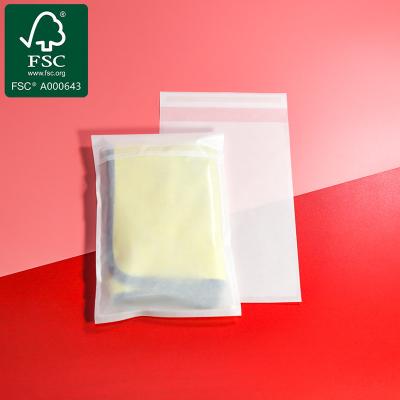 China Biodegradable Glassine Lined Paper Bag Wax For T-Shirt And Clothing Packaging for sale