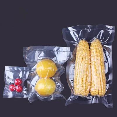 China Storage Vacuum Plastic Bag For Food Three Sides Seal Transparent Nylon Lamination for sale