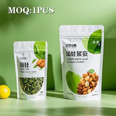 China Custom Printed Tea Top Candy Stand Up Pouch Plastic Edible Resealable 3.5g 7g 14g 1oz 1lb 1kg Food Frosted Mylar Zipper Bag for sale