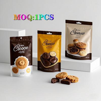 China Small Quantity Custom Packaging Stand Up Food Grade Zipper Bag Mylar Doypack Aluminum Foil Packaging For Coffee Snack And Food for sale