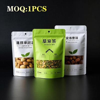 Cina Stampato su misura 250g 500g Food Grade Stand Up Bags Plastic Zipper Pack Tea Coffee Packaging Bag in vendita