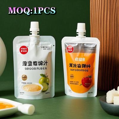 China Customized Logo Eco-Friendly Biodegradable Pe Plastic Juice Bags Digital Printed Stand-Up Spout Pouch Bag For Liquids for sale