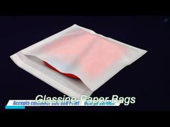 100% fully biodegradable white translucent paper bags for sock clothes packaging