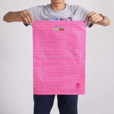 China Recyclable Eco-friendly Degradable Plastic Die Cut Shopping Bag With Handle Clothing for sale