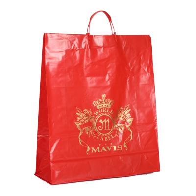 China HF1515 Hard-loop Handle Bag Custom Hard Loop Handle Hot Selling Shopping Plastic Bag for sale