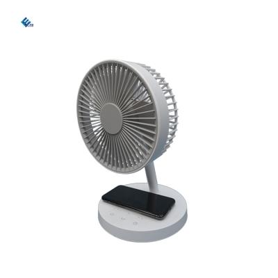 China With Phone Function Household Table Cordless Punch Fan Small Portable Tower Desktop Wireless Usb Rechargeable Desktop for sale