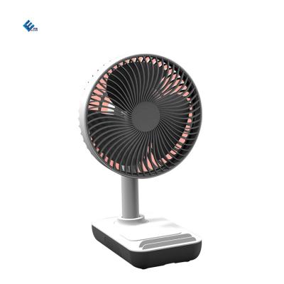 China Hotel Emergency Fan Mini Desktop Plastic Small Fan Rechargeable Battery Fan for sale