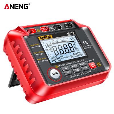 China ANENG MH12 Digital Megohmmeter Meters Insulation Ground Resistance Meters Tester Cable Megger Meter High Voltage Voltmeter MH12 for sale