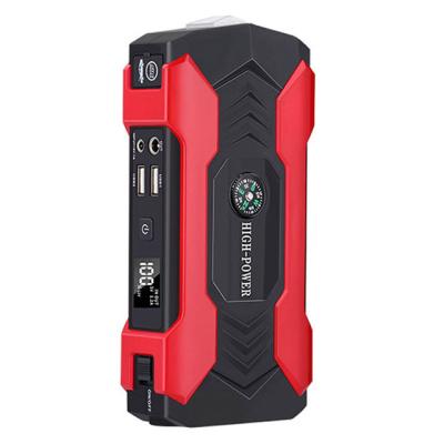 China Passenger car LCD display emergency power jump starter for gas and diesel cars for sale