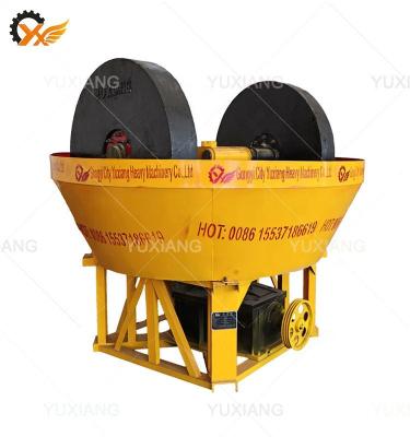 China Grinder 3 Wheel Wet Pan Mill Vertical Gold Wet Grinding Milling Machine for sale