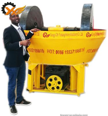 China Easy Operate Small Type Gold Ore Mining Equipment Wet Pan Mill for sale