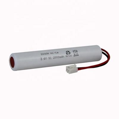 China SC 2000mAh NiCd 3.6V wiederaufladbare Batterie für Notlicht und Elektrowerkzeuge zu verkaufen