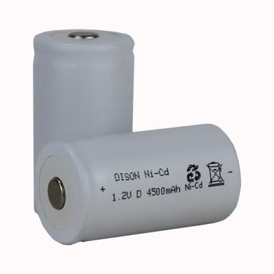 中国 -40C Low Temperature Rechargeable NiCd D KRH33/62 1.2V 5Ah Battery Cells 販売のため