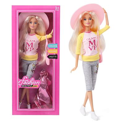 China 11 Inch Movable Mini Hot Product Attached 6 Pcs Fashion Pretty Shape Doll Toys For Girls for sale