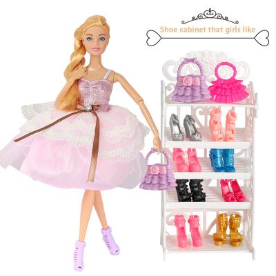 China Mini Girl Doll Set Dress Up Child Role Play Toy Wardrobe Set And Fashion Accessories For Girls for sale