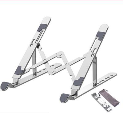 China (Size) Aluminum Alloy Adjustable Portable Folding Laptop Stand Ergonomic Adjustable Height Folding Laptop Stand Holder for sale