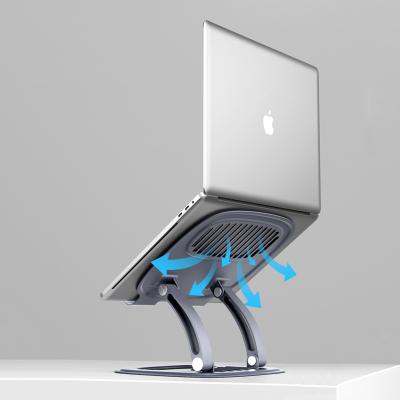 China Adjustable Laptop Stand (Height) for Desktop Adjustable Height Computer Foldable Aluminum Laptop Stand for sale