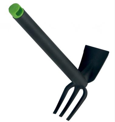 China Cultivating Hoe Amazon Hot Sale Digging Garden Use Mini Plastic Double Head Hoe Hand Tool Digging Rake and Hoe with Soft Handle for sale