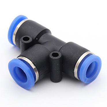 China High Durability 6mm Pneumatic Tee Tube Connector Tape Series Plastic Pipe Fittings Tee Joint Quick Branch for sale