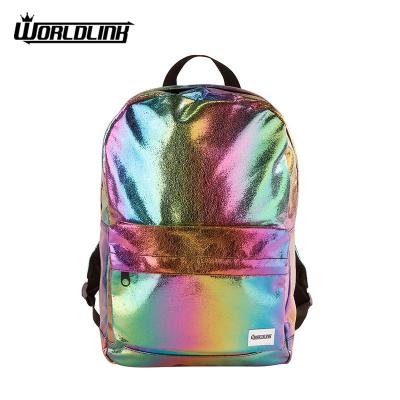 China Coloful classic basic anti-theft rainbow laptop backpack for girls for sale